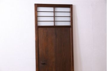 すりガラス入り!昭和大正期のレトロな木製アンティークドア(扉)