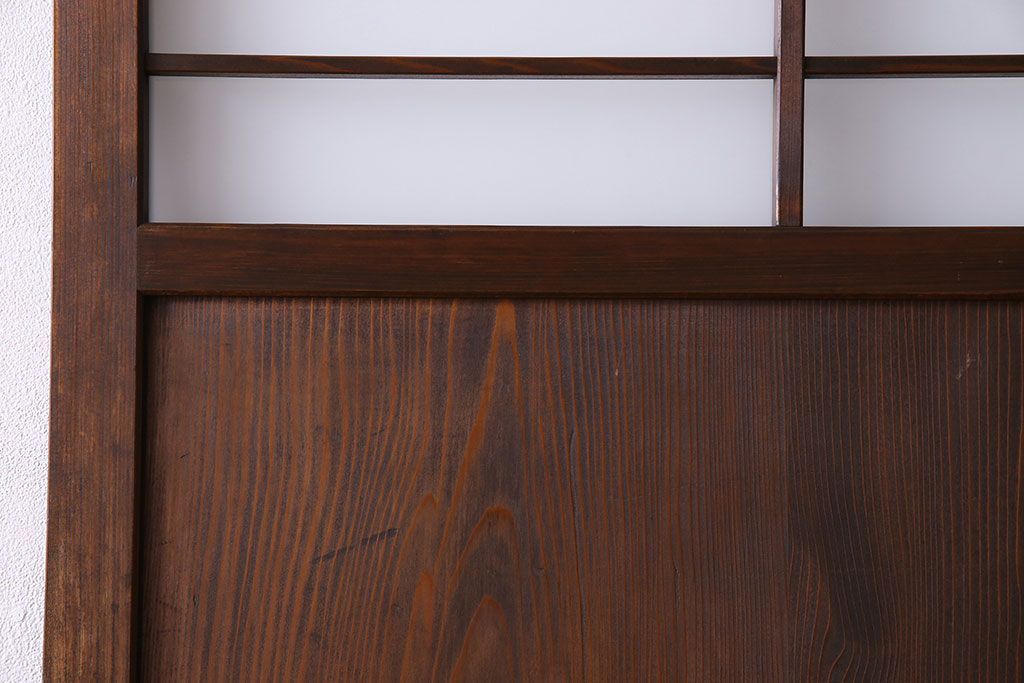 すりガラス入り!昭和大正期のレトロな木製アンティークドア(扉)