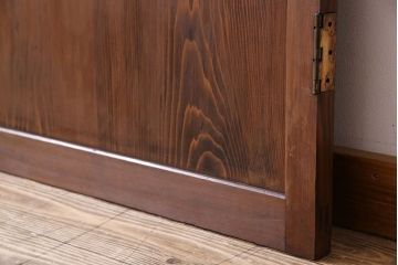 すりガラス入り!昭和大正期のレトロな木製アンティークドア(扉)