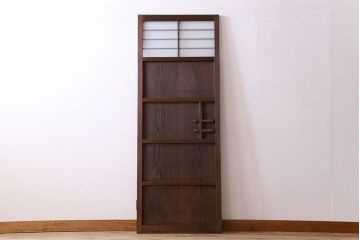 すりガラス入り!昭和大正期のレトロな木製アンティークドア(扉)