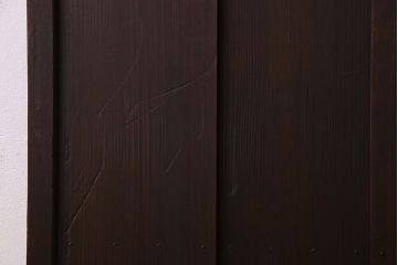 ガラス窓付き　昭和大正期　柾目材!レトロな木製アンティークドア(扉)