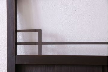 ガラス窓付き　昭和大正期　柾目材!レトロな木製アンティークドア(扉)