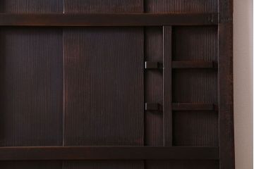 ガラス窓付き　昭和大正期　柾目材!レトロな木製アンティークドア(扉)