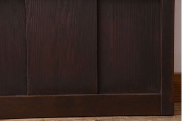 ガラス窓付き　昭和大正期　柾目材!レトロな木製アンティークドア(扉)