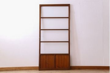 銀モールガラス入り!　和製アンティーク　古い木のドア(扉)