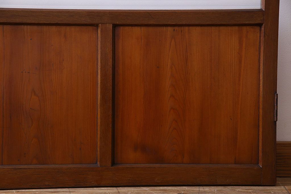 銀モールガラス入り!　和製アンティーク　古い木のドア(扉)