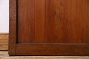 銀モールガラス入り!　和製アンティーク　古い木のドア(扉)