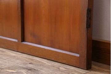 銀モールガラス入り!　和製アンティーク　古い木のドア(扉)