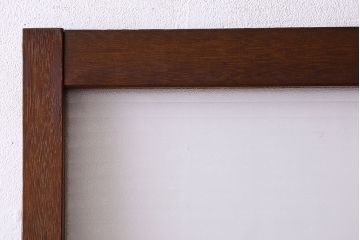 銀モールガラス入り!　和製アンティーク　古い木のドア(扉)