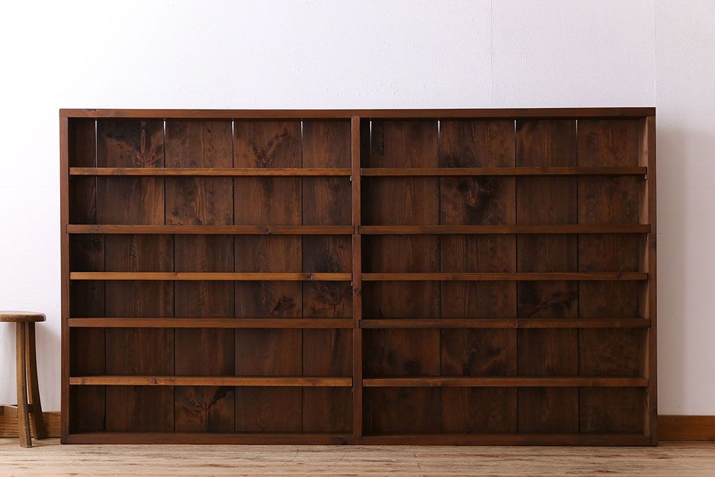 アンティーク家具　薄型!古い木製の和製アンティーク飾り棚