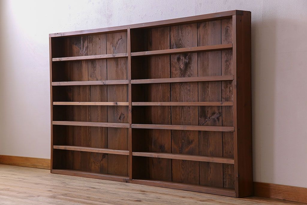 アンティーク家具　薄型!古い木製の和製アンティーク飾り棚