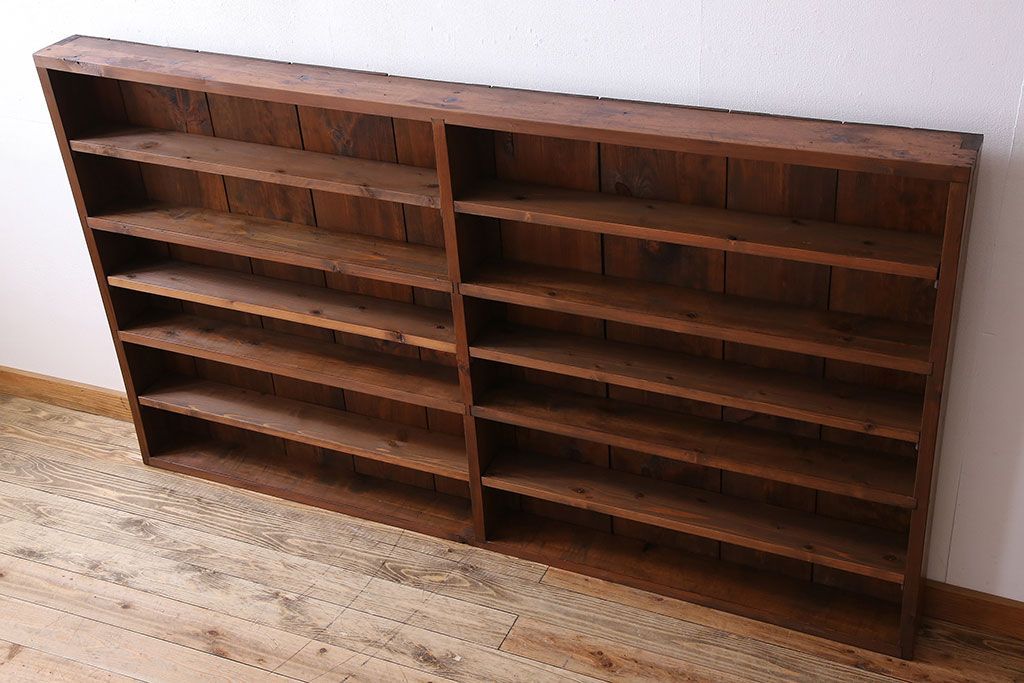 アンティーク家具　薄型!古い木製の和製アンティーク飾り棚