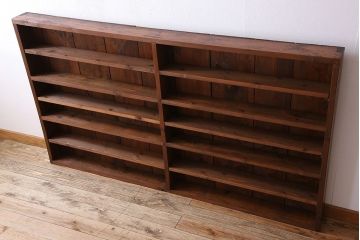 アンティーク家具　薄型!古い木製の和製アンティーク飾り棚