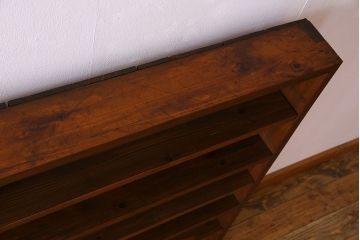 アンティーク家具　薄型!古い木製の和製アンティーク飾り棚