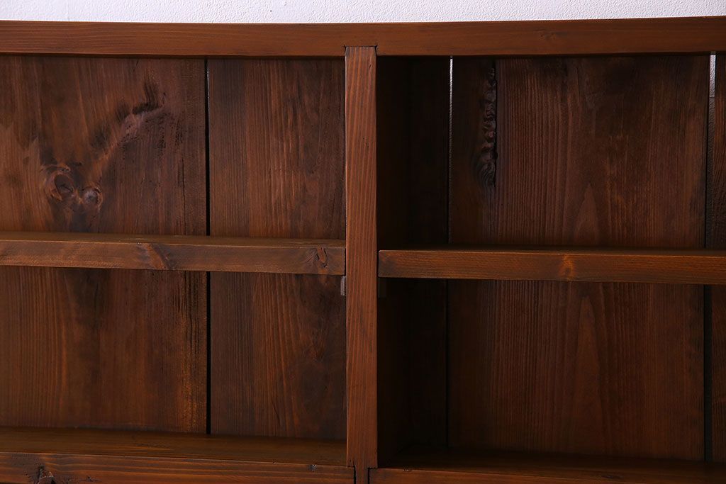 アンティーク家具　薄型!古い木製の和製アンティーク飾り棚