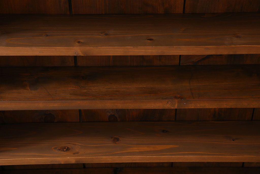 アンティーク家具　薄型!古い木製の和製アンティーク飾り棚