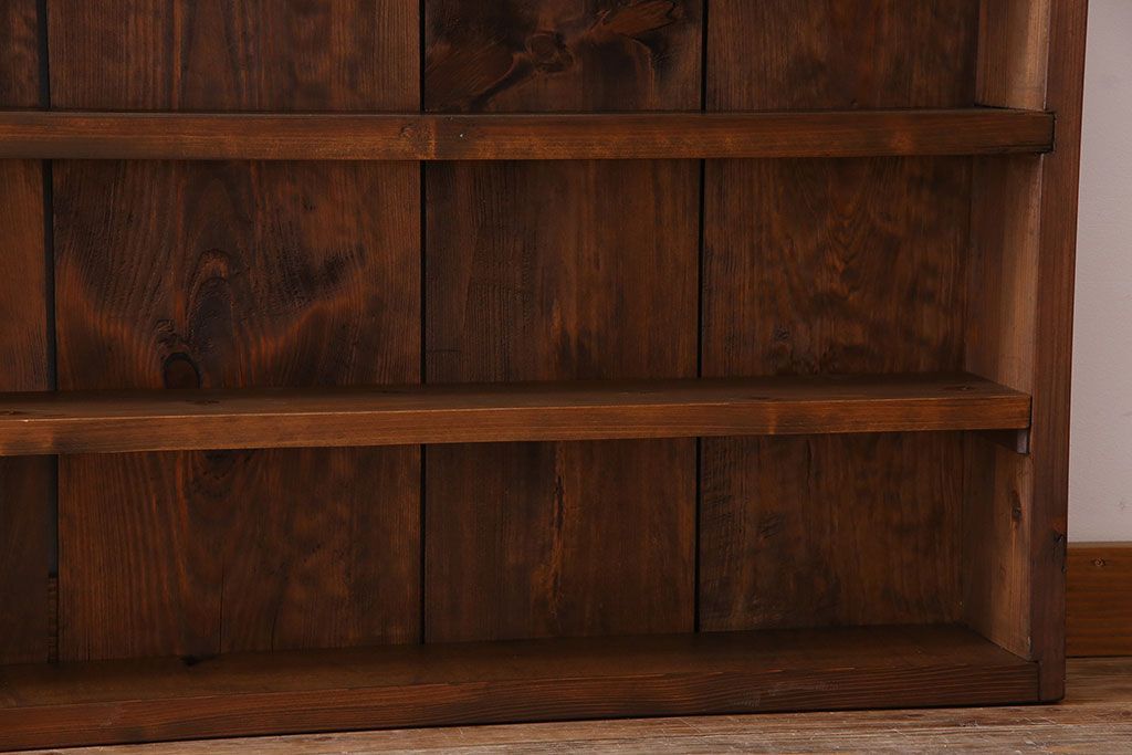 アンティーク家具　薄型!古い木製の和製アンティーク飾り棚