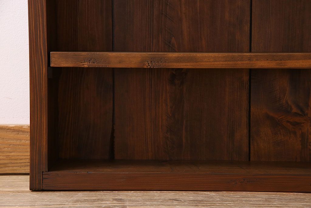 アンティーク家具　薄型!古い木製の和製アンティーク飾り棚