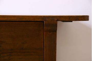 アンティーク家具　アンティーク　古い木製のシンプルな作業台(平机・テーブル)