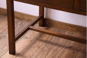 アンティーク家具　アンティーク　古い木製のシンプルな作業台(平机・テーブル)