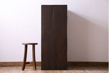 アンティーク家具　前面欅材　大正期　古い木の上質な縦型引き出し　アンティーク