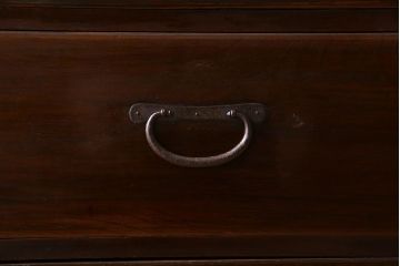 アンティーク家具　前面欅材　大正期　古い木の上質な縦型引き出し　アンティーク