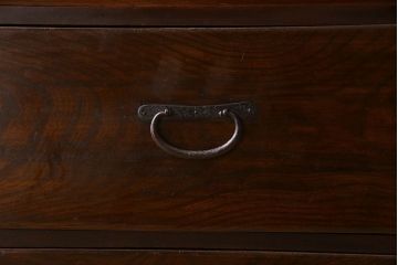 アンティーク家具　前面欅材　大正期　古い木の上質な縦型引き出し　アンティーク