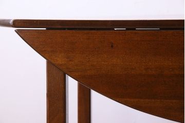 ヴィンテージ家具　北欧ビンテージ　シンプルなエクステンションテーブル(バタフライテーブル、ダイニングテーブル、2人掛け、4人掛け、食卓)(R-024195)