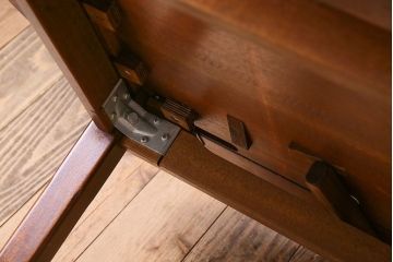 ヴィンテージ家具　北欧ビンテージ　シンプルなエクステンションテーブル(バタフライテーブル、ダイニングテーブル、2人掛け、4人掛け、食卓)(R-024195)