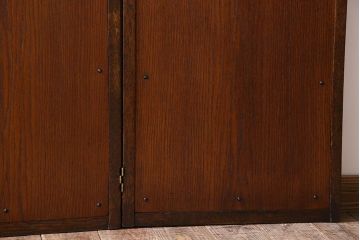 アンティーク雑貨　オーク材　イギリスアンティーク　屏風スクリーン(パーテーション)