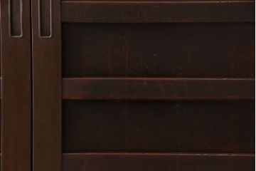 アンティーク家具　古民具・骨董　五尺　四枚引き戸の収納箪笥ローボード(水屋箪笥)(2)