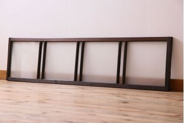 昭和レトロ　ダイヤガラス・すりガラス入り!古い木製の明り取り(1)