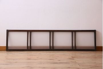 昭和レトロ　ダイヤガラス・すりガラス入り!古い木製の明り取り(1)