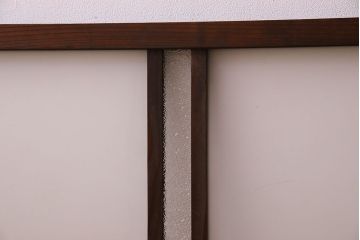 昭和レトロ　ダイヤガラス・すりガラス入り!古い木製の明り取り(1)