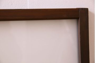 昭和レトロ　ダイヤガラス・すりガラス入り!古い木製の明り取り(1)