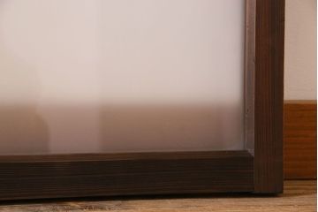 昭和レトロ　すりガラス入り!古い木製の明り取り2枚セット