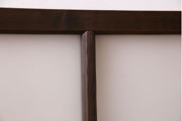 昭和レトロ　すりガラス入り!古い木製の明り取り2枚セット