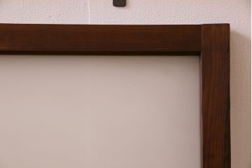 昭和レトロ　すりガラス入り!古い木製の明り取り2枚セット