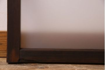 昭和レトロ　すりガラス入り!古い木製の明り取り2枚セット