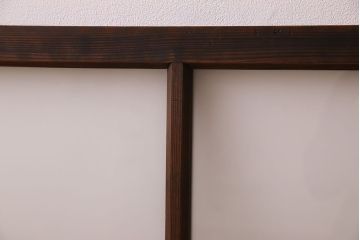 昭和レトロ　すりガラス入り!古い木製の明り取り