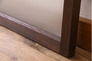 昭和レトロ　すりガラス入り!古い木製の明り取り