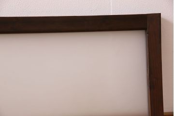 昭和レトロ　すりガラス入り!古い木製の明り取り
