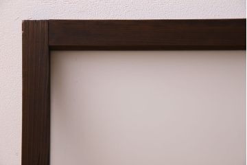 昭和レトロ　すりガラス入り!古い木製の明り取り