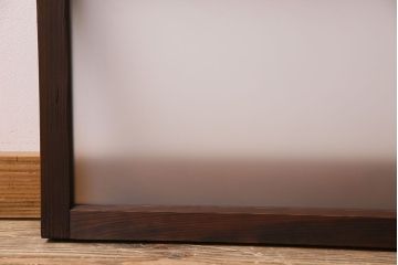 昭和レトロ　すりガラス入り!古い木製の明り取り