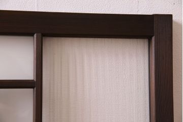 昭和レトロ　モールガラス・すりガラス入り!古い木製の明り取り2枚セット