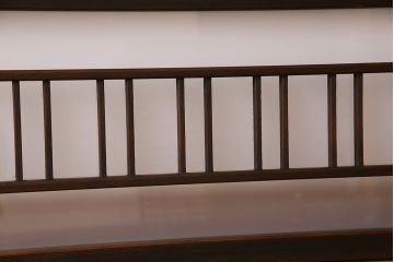 昭和レトロ　モールガラス・すりガラス入り!古い木製の明り取り2枚セット