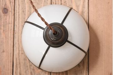 中古　和風デザイン　和モダンなガラスシェードの天井照明(2)