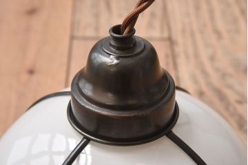 中古　和風デザイン　和モダンなガラスシェードの天井照明(2)