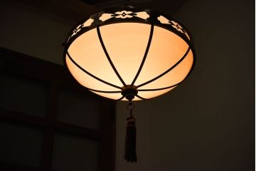 アンティーク　ぼんぼり型　和風でお洒落な天井照明(吊り下げ照明)(2)