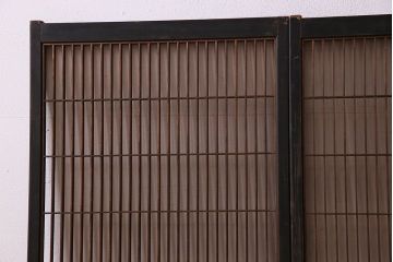 和製アンティーク　レトロデザイン　古い木の書院戸4枚セット